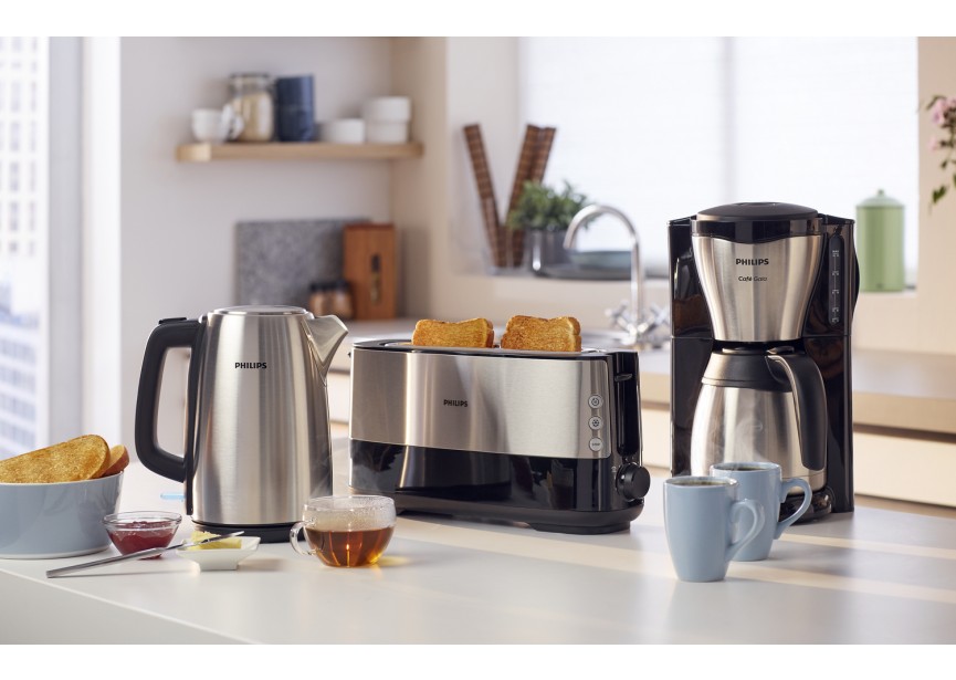 Philips HD7548/20 koffiezet met thermische kan zwart/zilver