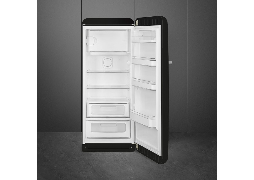 Smeg FAB28RBL3 A+++ Retro Zwarte koelkast