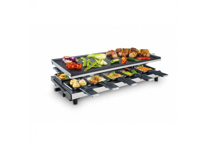 Fritel 10 Personen Raclette Grill 2 in 1 bakplaat