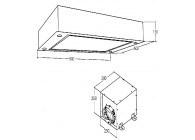 Exquisit EBH90I/GL 90 cm RVS 800 m³ per uur inbouw dampkap